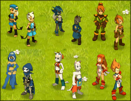 Les personnages en basse définition