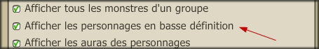 Les personnages en basse définition