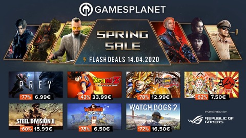 Soldes de printemps Gamesplanet #5 : 224 jeux en promotion ce 14 avril