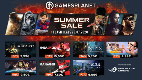 Summer Sale Gamesplanet #7 : 225 jeux soldés, dont Styx: Shards Of Darkness (-74%), South Park: The Stick of Truth (-77%), Injustice 2 (-80%)