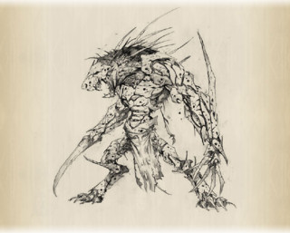 Croquis d'un phyrexian blanc Croquis d'un phyrexian blanc
