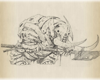 Croquis d'un phyrexian blanc Croquis d'un phyrexian blanc