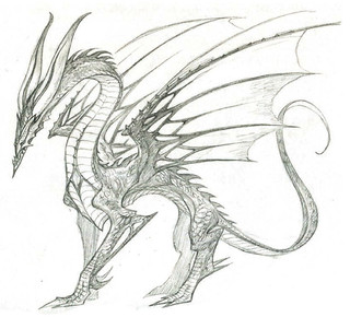 Croquis du Balefire Dragon Croquis du Balefire Dragon
