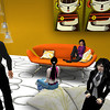 Avatars faisant du shopping dans un magasin de meuble