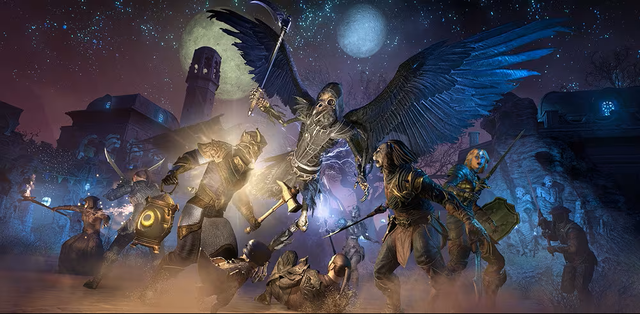 Le Marché nocturne, première zone d'événement de TESO