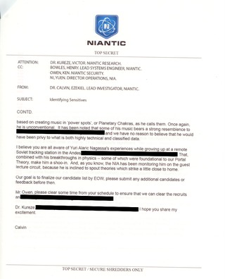 Correspondance Niantec volée faisant état de personnes Correspondance Niantec volée faisant état de personnes