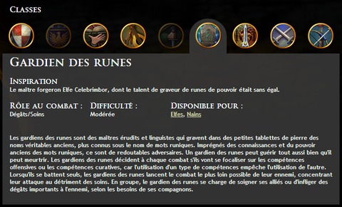 Le Seigneur des Anneaux Online - Classe - Le gardien des runes