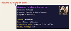 World of Warcraft - Tous les objets de WoW sur les forums JeuxOnLine
