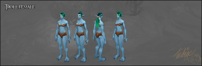 Nouvelles coiffures des femmes trolls