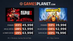 Promo Gamesplanet : Red Dead Redemption 2 (-29%), Borderlands 3 (-34%)
