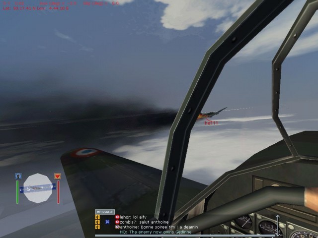 Les chasseurs en d�fense de l'usine ont intercept� ce He-111 solitaire