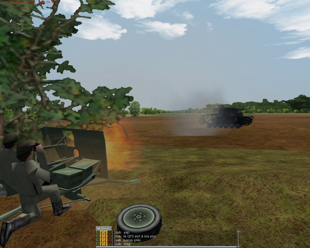 Un canon antichar en embuscade surprend un Panzer.