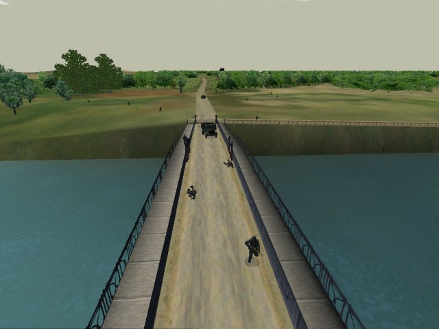 Traverser un pont c'est toujours sportif !