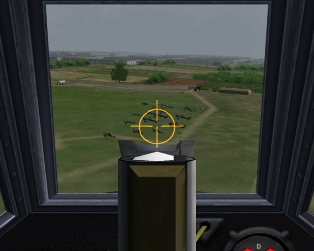 Des Bf109s et Bf110s align�s sur la piste