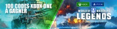 Distribution : 100 codes Xbox One pour bien débuter dans World of Warships: Legends