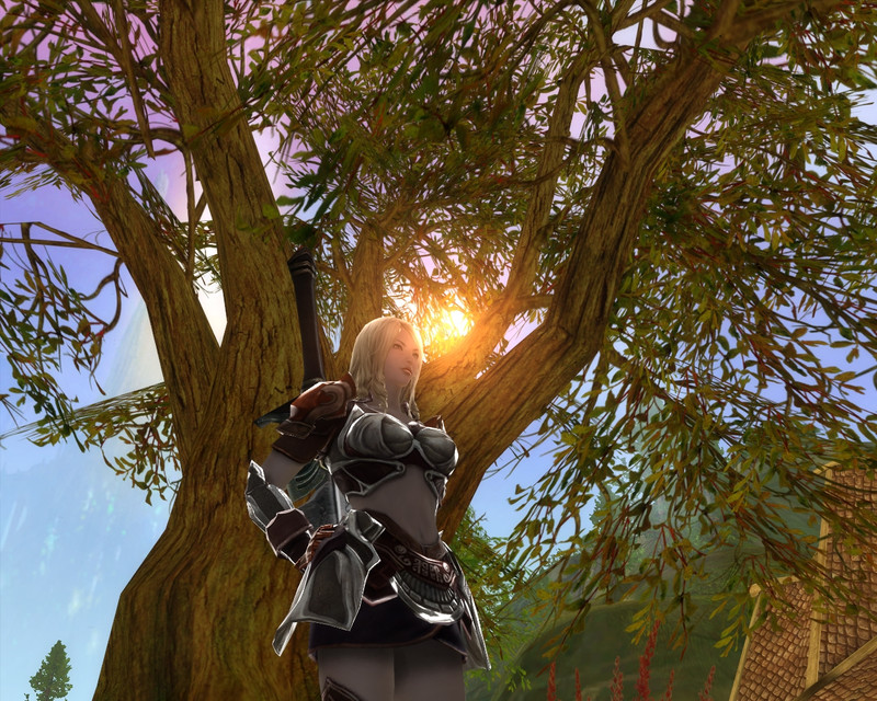 Elys�enne sous un arbre