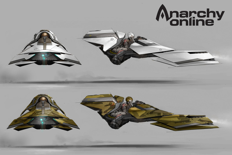 Un jetbike d'Anarchy Online