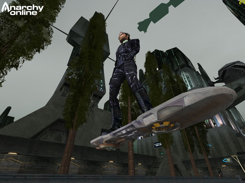 Un hoverboard dans Anarchy Online