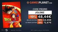Promotion spéciale JeuxOnLine : les éditions de Dragon Ball Z: Kakarot à partir de 48,44 euros (-19%)