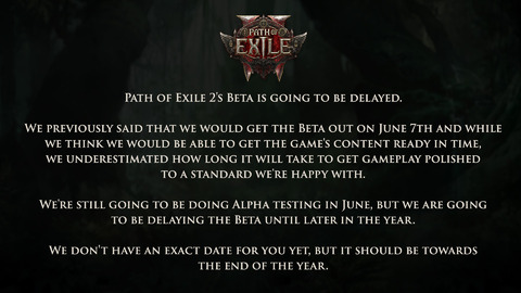 Path of Exile 2 - La bêta de Path of Exile 2 reportée en fin d'année, son modèle d'exploitation « éthique » réaffirmé