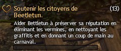 Soutenir les citoyens de Beetletun