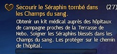 Secourir le Séraphin tombé dans les Champs de sang