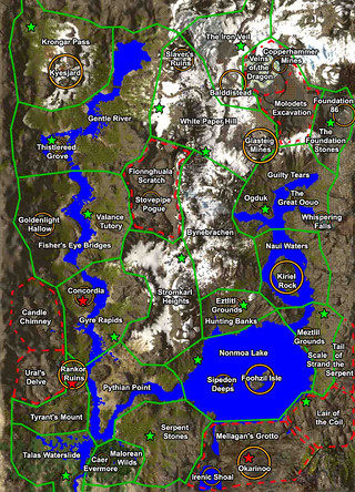 Secteurs et points de repère de la région Secteurs et points de repère de la région