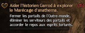 Guild Wars 2 - Aider l'historien Garrod à explorer le Marécage d'anathema