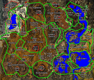Secteurs et points de repère de la région Secteurs et points de repère de la région