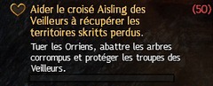 Aider le croisé Aisling des Veilleurs à récupérérer les territoires skritts perdus