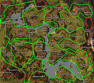 Secteurs et points de repère de la région Secteurs et points de repère de la région