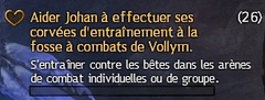 Aider Johan à effectuer ses corvées d'entraînement à la fosse à combats de Vollym