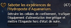 Saboter les expériences de l'Hydroposte d'Aquanarium