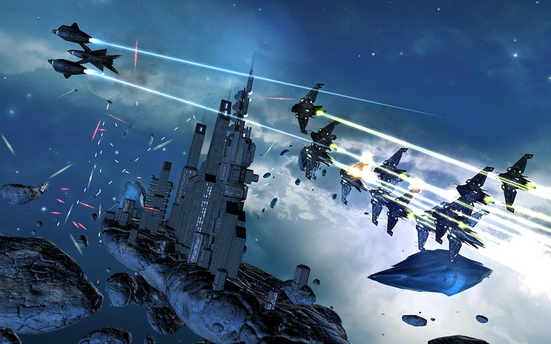 Un pauvre scout Ravager tente vainement d'�chapper � une nu�e de Phages