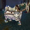 Cheval de guerre squelette blanc