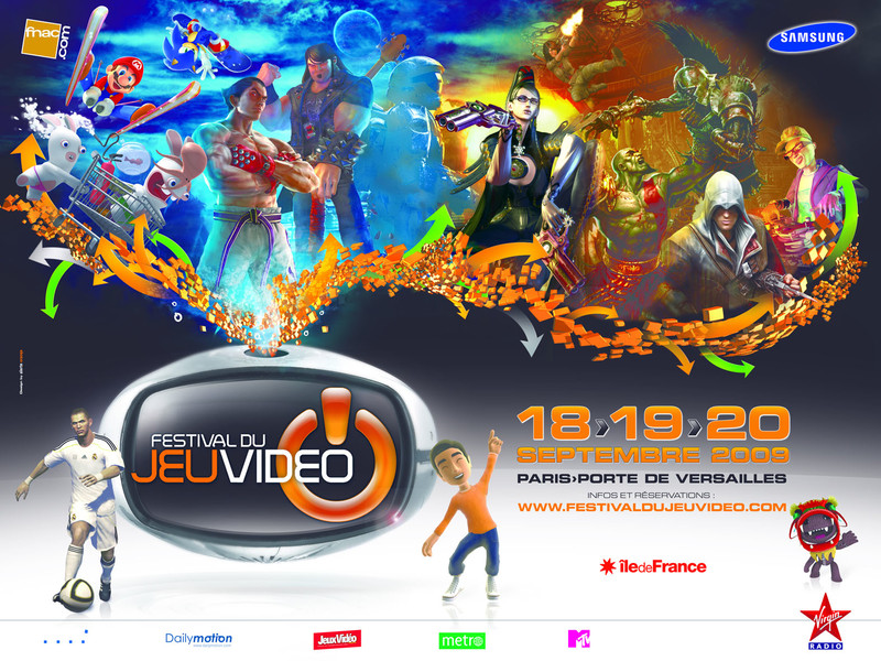 Affiche horizontale du Festival du Jeu Vid�o 2009