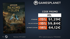 Code promo JOL x Gamesplanet : Warhammer Age of Sigmar: Realms of Ruin à -15%, Le Maître du Donjon de Naheulbeuk à -19%