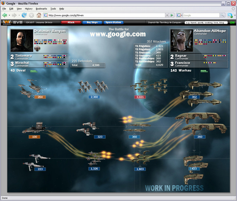 Capture de WebWars: EVE