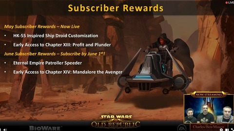 Star Wars The Old Republic - Compte rendu du Producer Livestream de mai