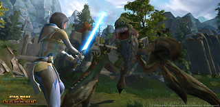 Une jedi face à un Acklay Une jedi face à un Acklay