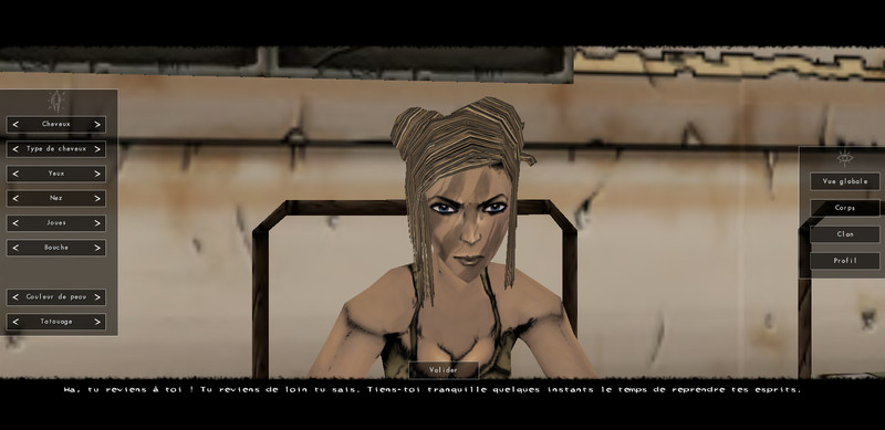 Cr�ation de personnage : femme vue de face