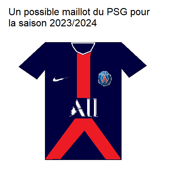 Maillot domicile du PSG pour la saison 2023-2024