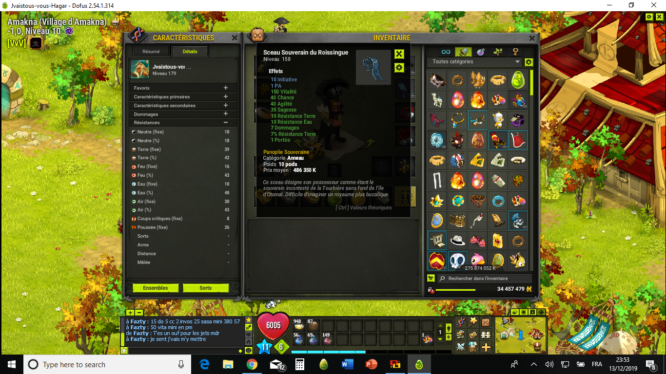 Ou Trouver Le Roissingue Dofus EST] Anneau Souveraine du Roissingue Perf + 10 ini PA !