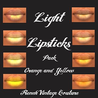Cliquez sur l'image pour la voir en taille relle

Nom : French Vintage Couture - Light Lipsticks - Pack Orange and Yellow - Ad.jpg
Taille : 1024x1024
Poids : 317,4 Ko
ID : 247756