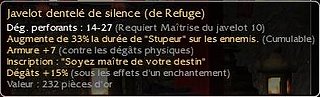 Cliquez sur l'image pour la voir en taille relle

Nom : Javelot dentel de silence (de Refuge).JPG
Taille : 396x120
Poids : 15,8 Ko
ID : 32839