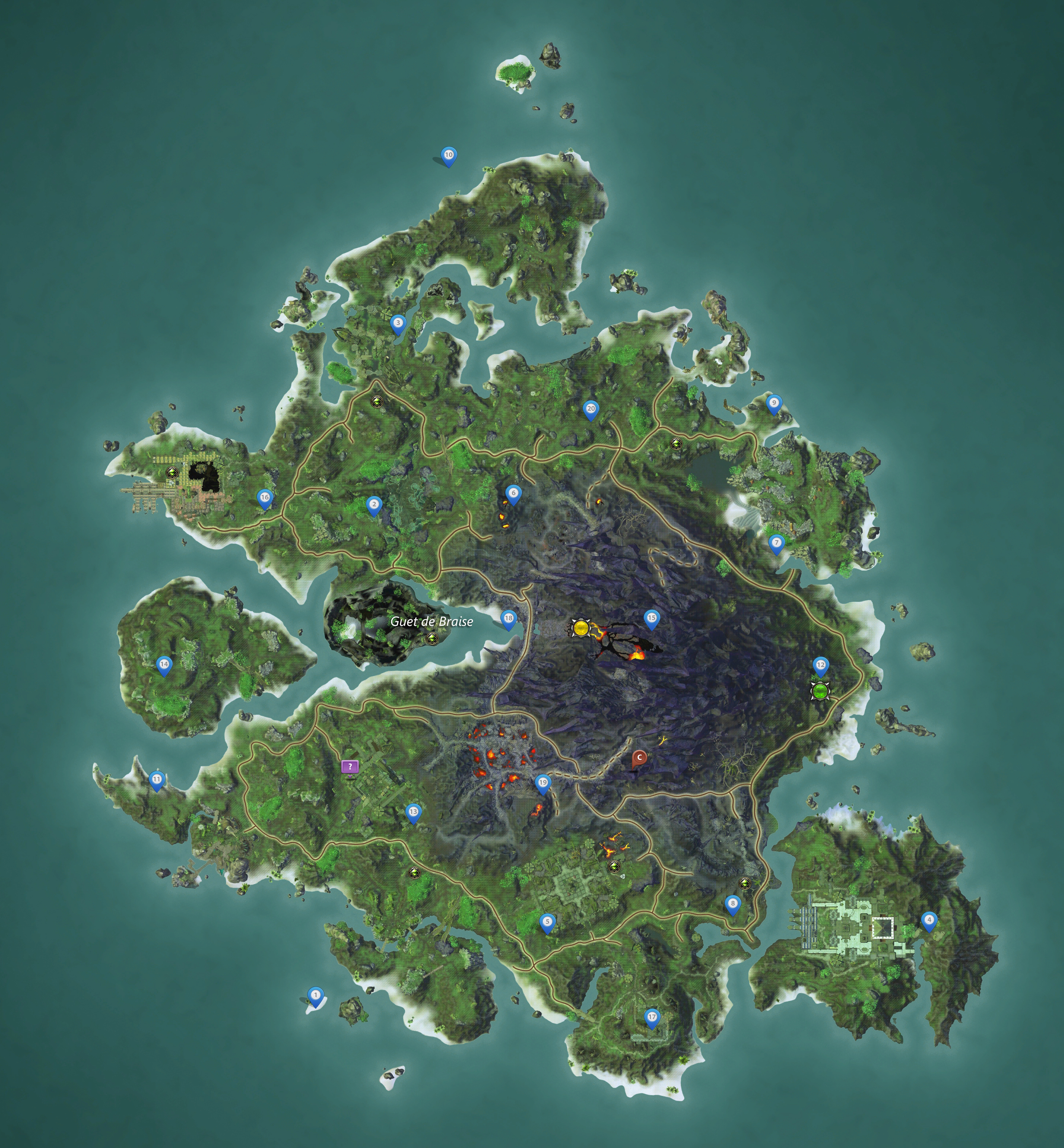Кристальные острова карта существ