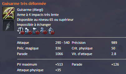 Stats guisarme extensible