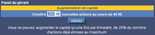 Augmentation capital