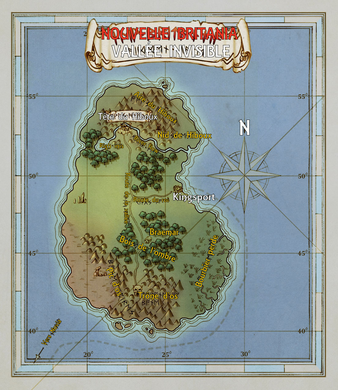 Carte du monde de Shroud of the Avatar