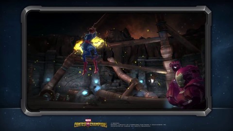 Zoom sur Captain Marvel, dans Marvel Contest of Champions